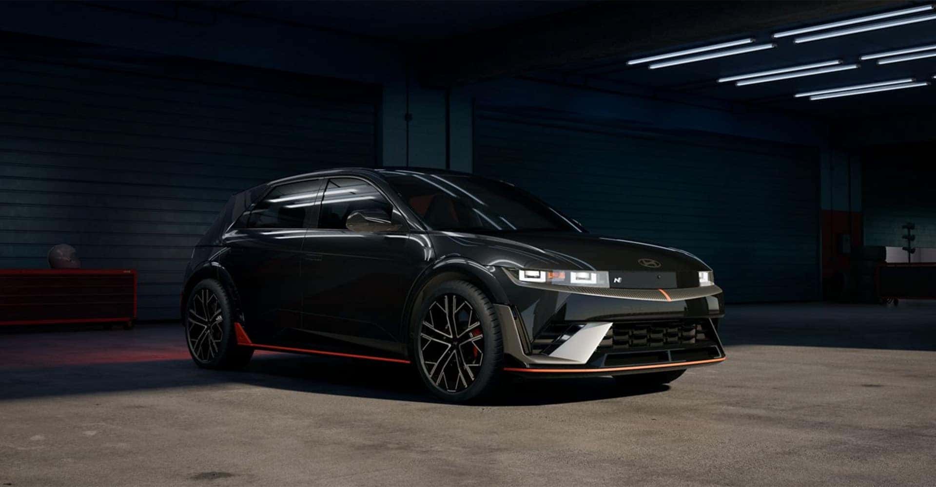 2025 IONIQ 5 N black 3 quarter view