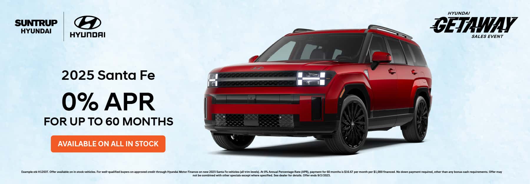 2025 Santa Fe July offer