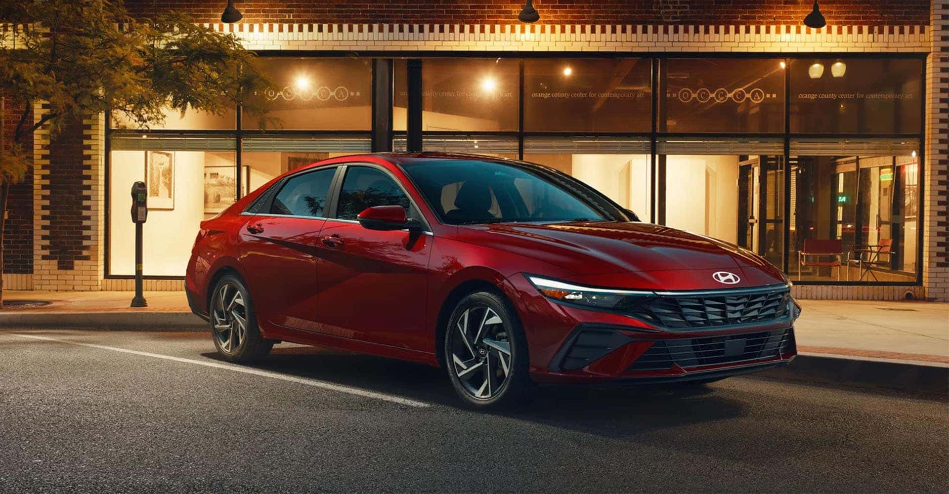 Hyundai Elantra side at night