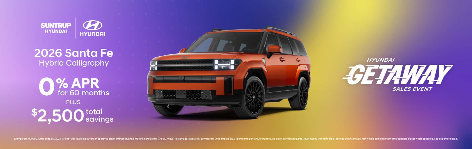 2026 Santa Fe Hybrid July offer