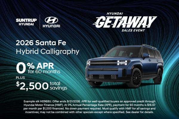 2026 Santa Fe Hybrid August offer