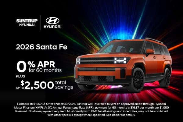 2026 Santa Fe September offer