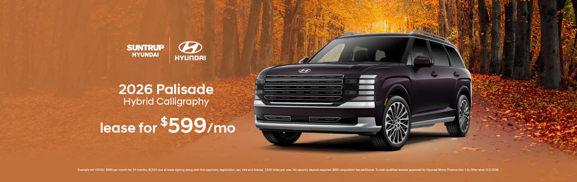 2026 Palisade October offer