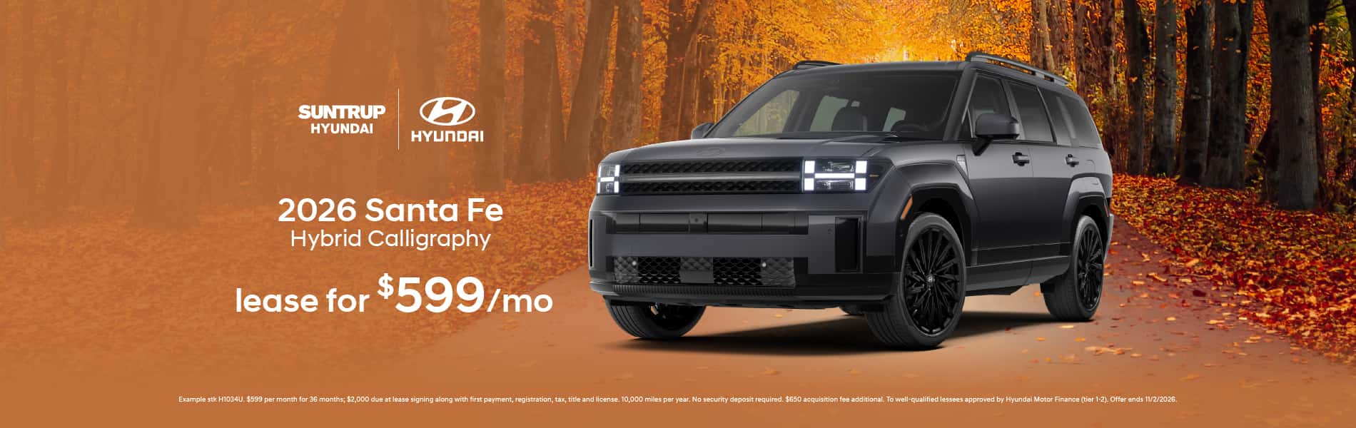 2026 Santa Fe October offer