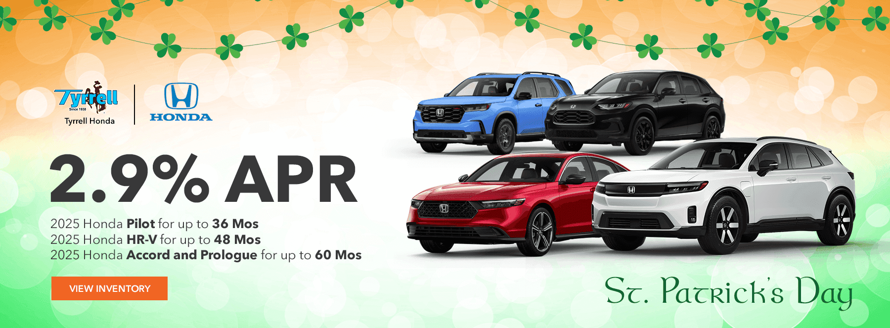 2.9% APR for up to 60 months