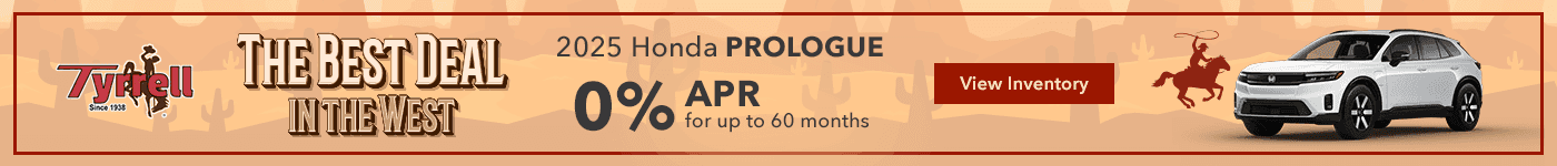 Best Deals in the West 2025 Honda Prologue 0% APR for up to 60 months