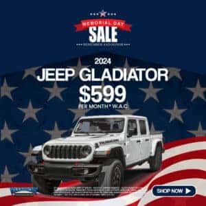 Jeep Gladiator Five Hundred Ninety Nine Dollars a Month with approved credit