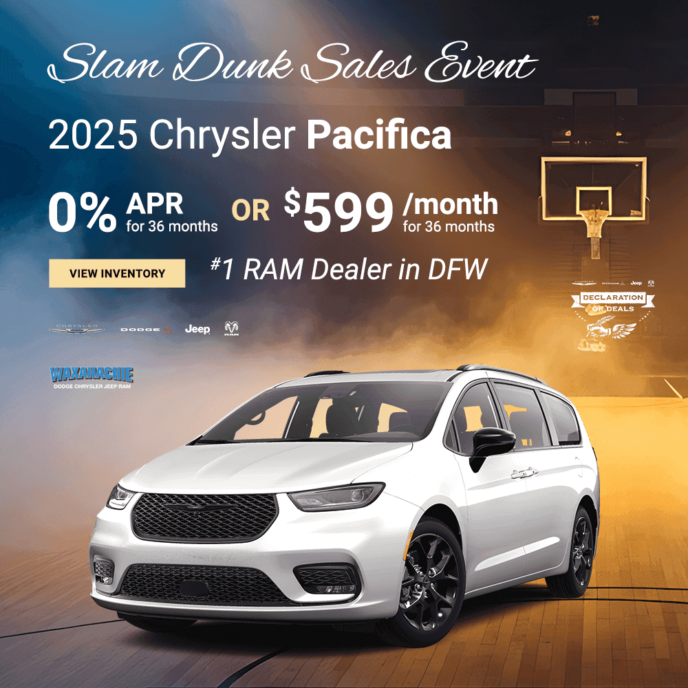 2026 Chrysler Pacifica 0% APR for 36 Months OR $599 per month – 36 Month Lease