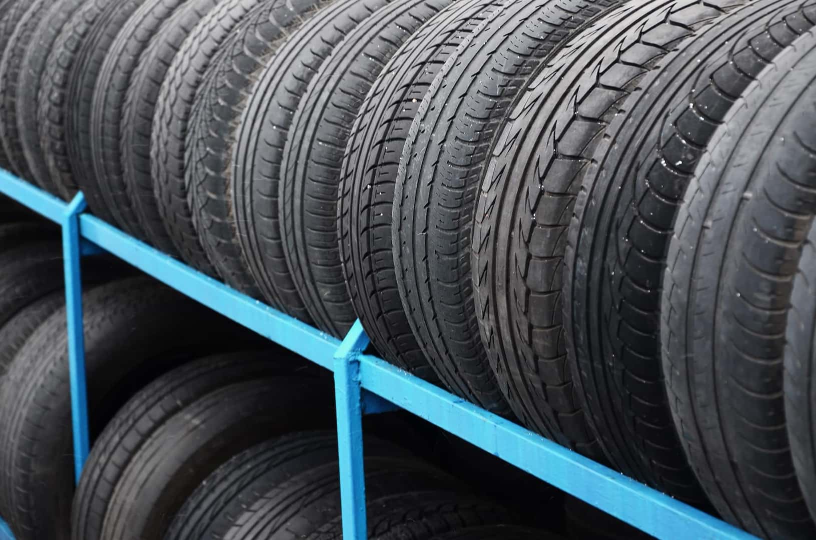 what different tire options are available at Winners Circle Chrysler, Dodge, Jeep, Ram in Hampton? | New tires on rack